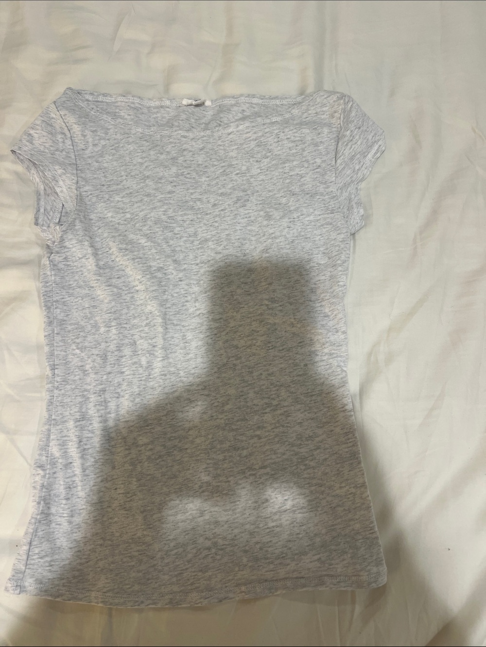 Garage Light Gray Women’s Scoop Neck Cap Sleeve Top